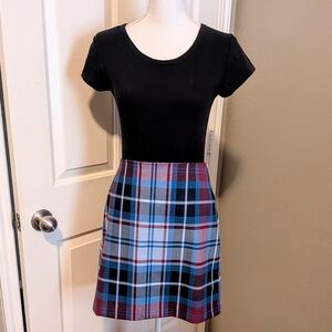 NWOT Tommy Hilfiger Plaid Skirt - Black, Purple, Blue